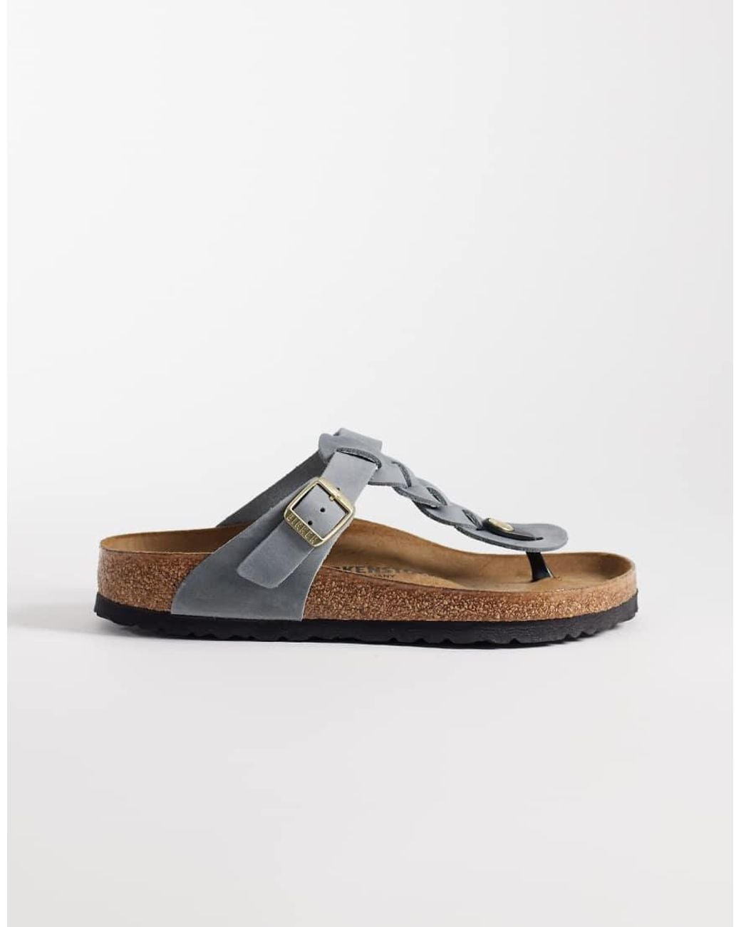 Birkenstock Brown Gizeh Braided Oiled Leather Sandals