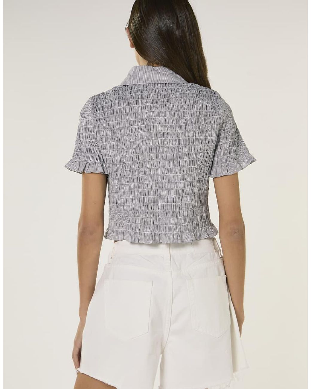 Glamorous Natural Frayed Hem Denim Shorts
