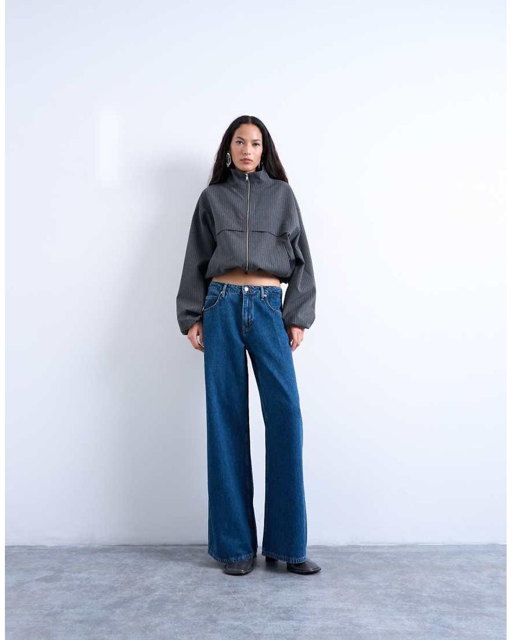 TOPSHOP Blue Lounge Low Rise Jean