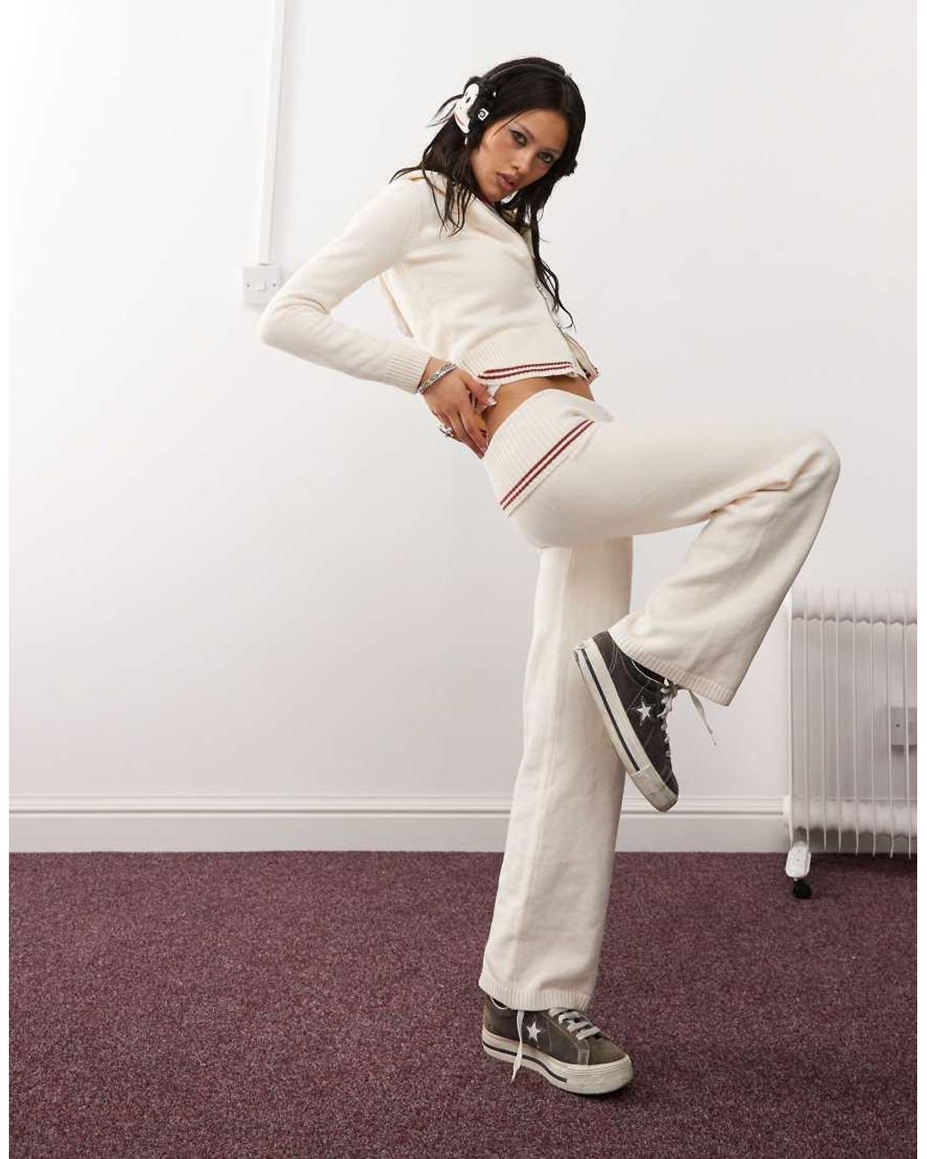 Daisy Street X Paul Frank Knitted Zip Through Hoodie With Intarsia