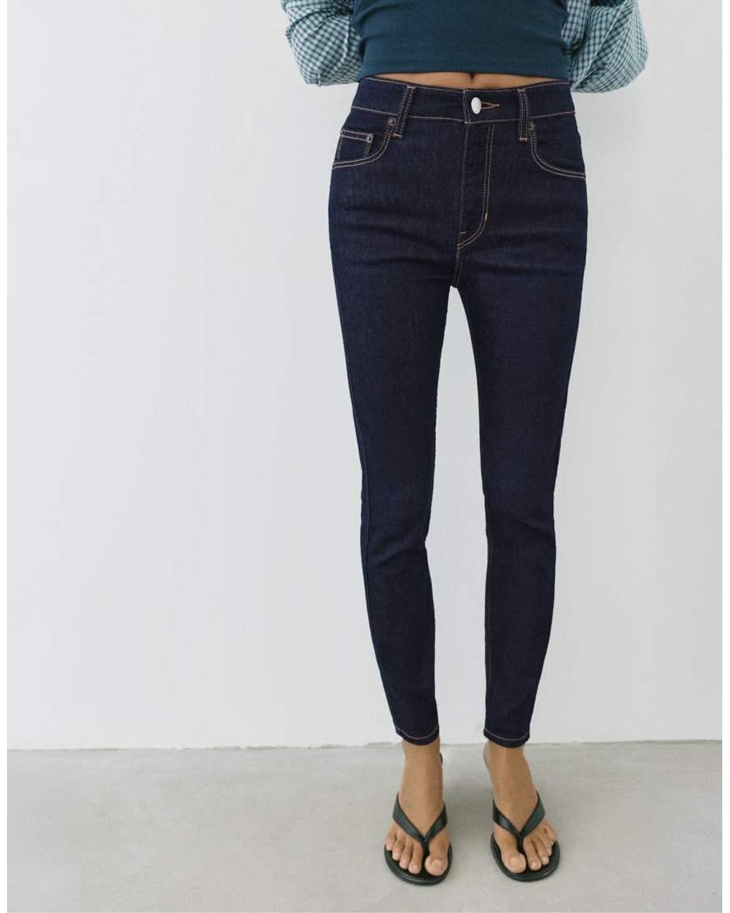 Pull&Bear Blue High-waist Skinny Jeans