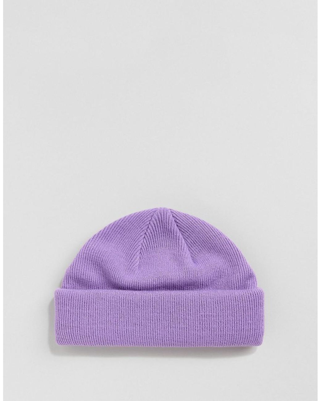 ASOS Denim Mini Fisherman Beanie In 