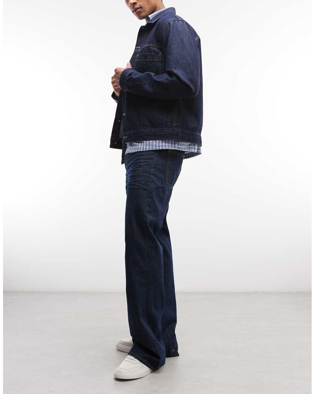 Cheap Monday Blue Boo Bootleg Rigid Bootcut Jeans for men