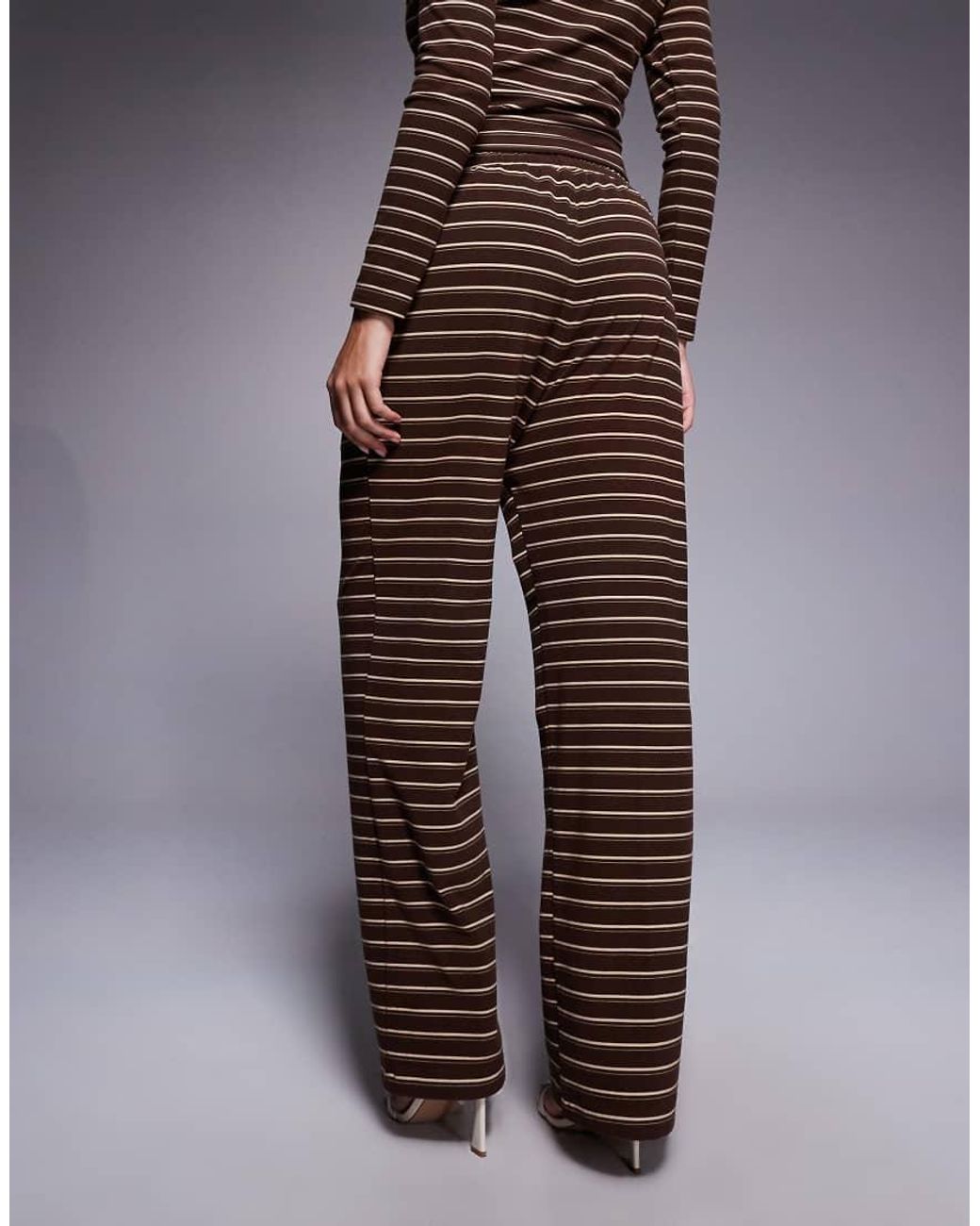 Wanderdoll Multicolor Frankie Premium Heavyweight Jersey Wide Leg Trousers Co-Ord