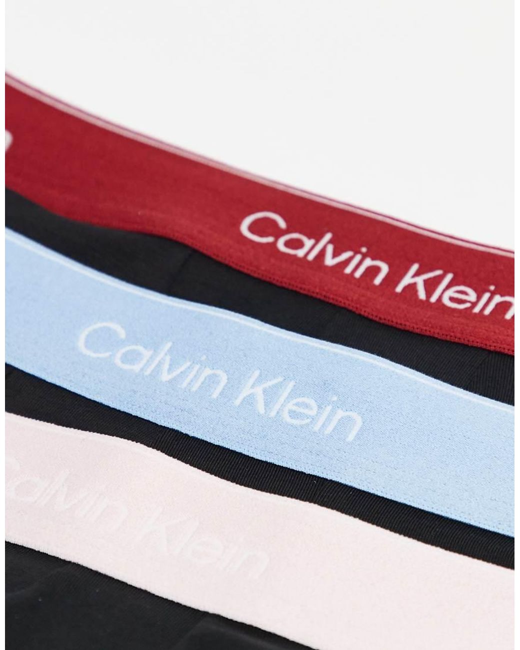 Calvin Klein Black Icon Cotton Stretch 3 Pack Low Rise Trunks for men