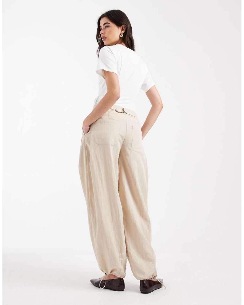 ASOS Natural Balloon Trousers With Utility D Ring Details Co-ord