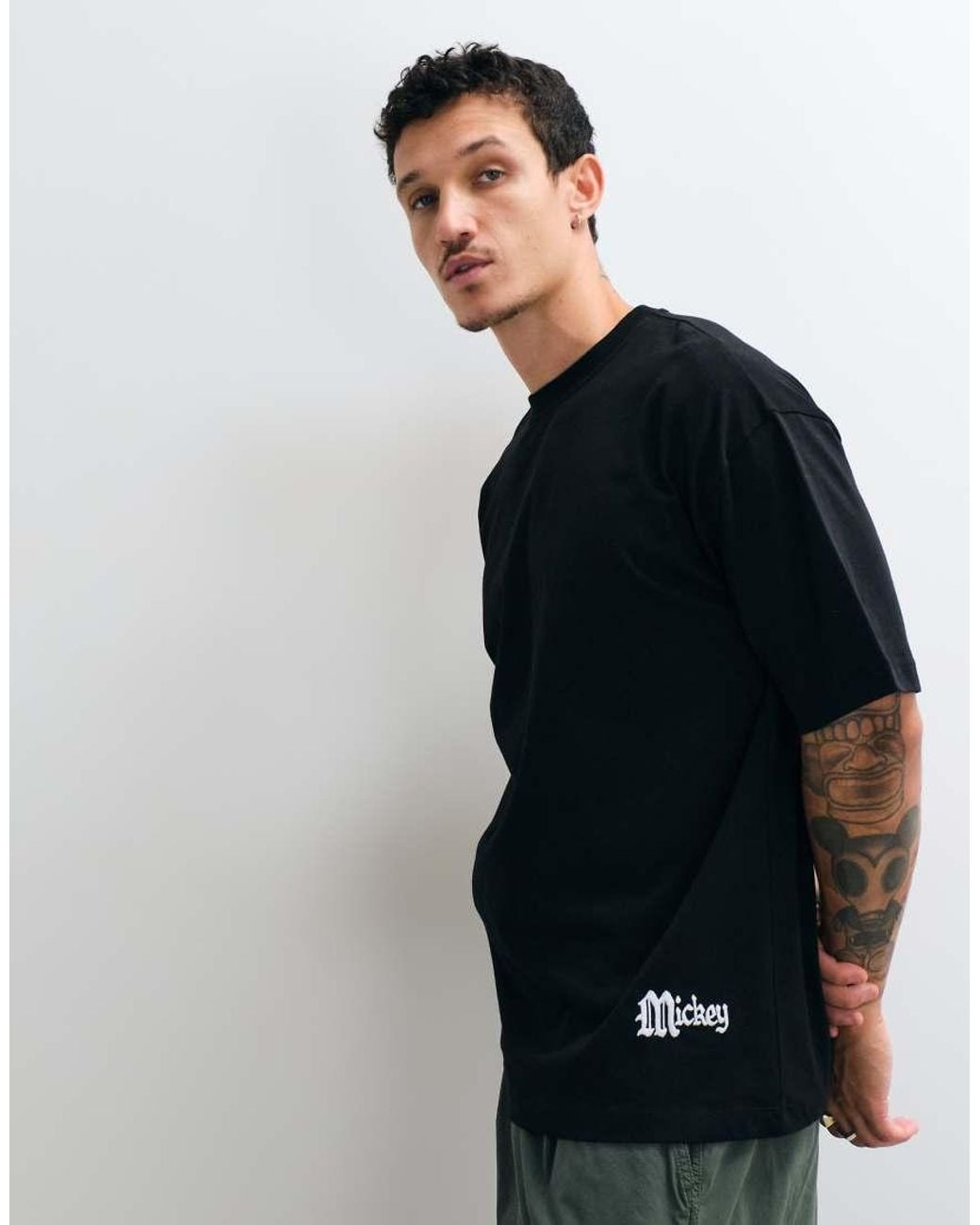 ASOS Blue Disney Halloween Oversized T-Shirt With Mickey Print for men
