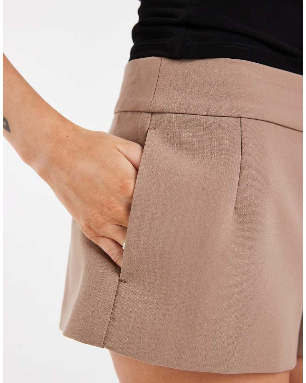ASOS Black Tailored Low Rise Shorts