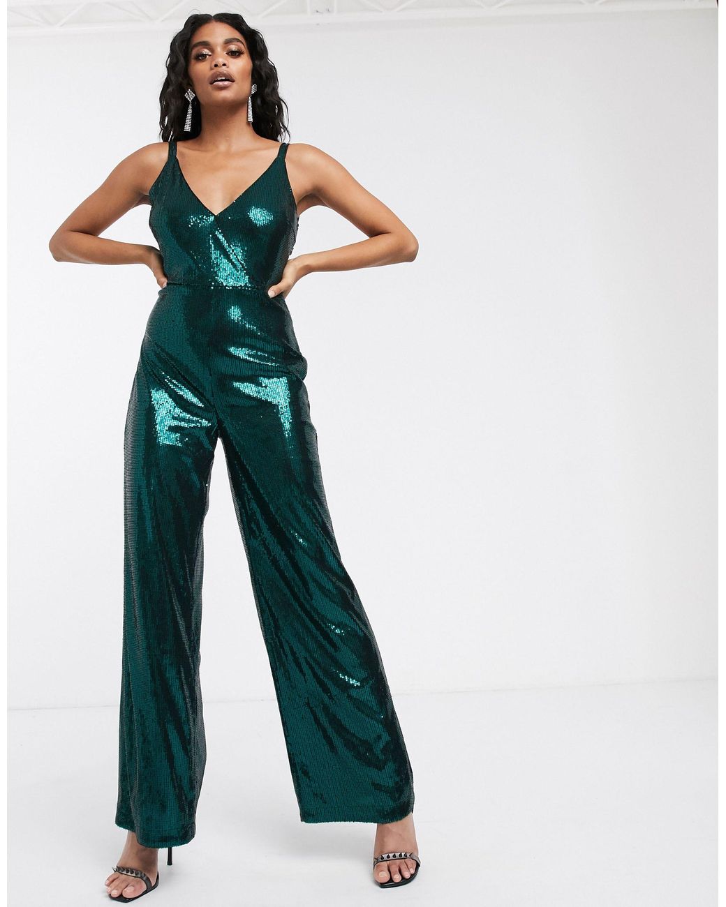 Ivyrevel Sequin Jumpsuit in Green | Lyst