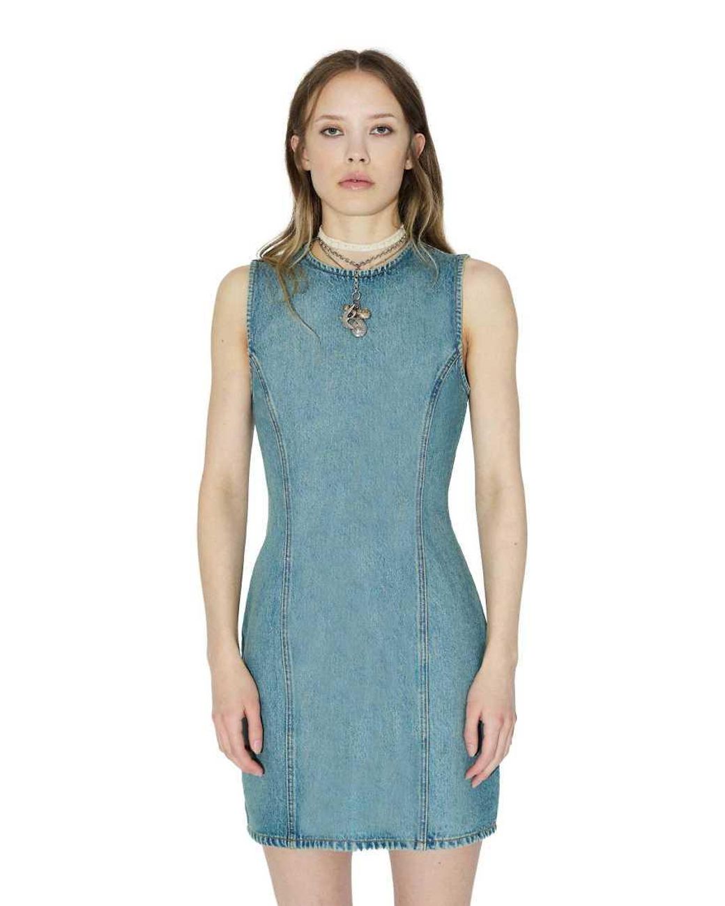 Dr. Denim Blue Calista Sleeveless Rigid Denim Dress