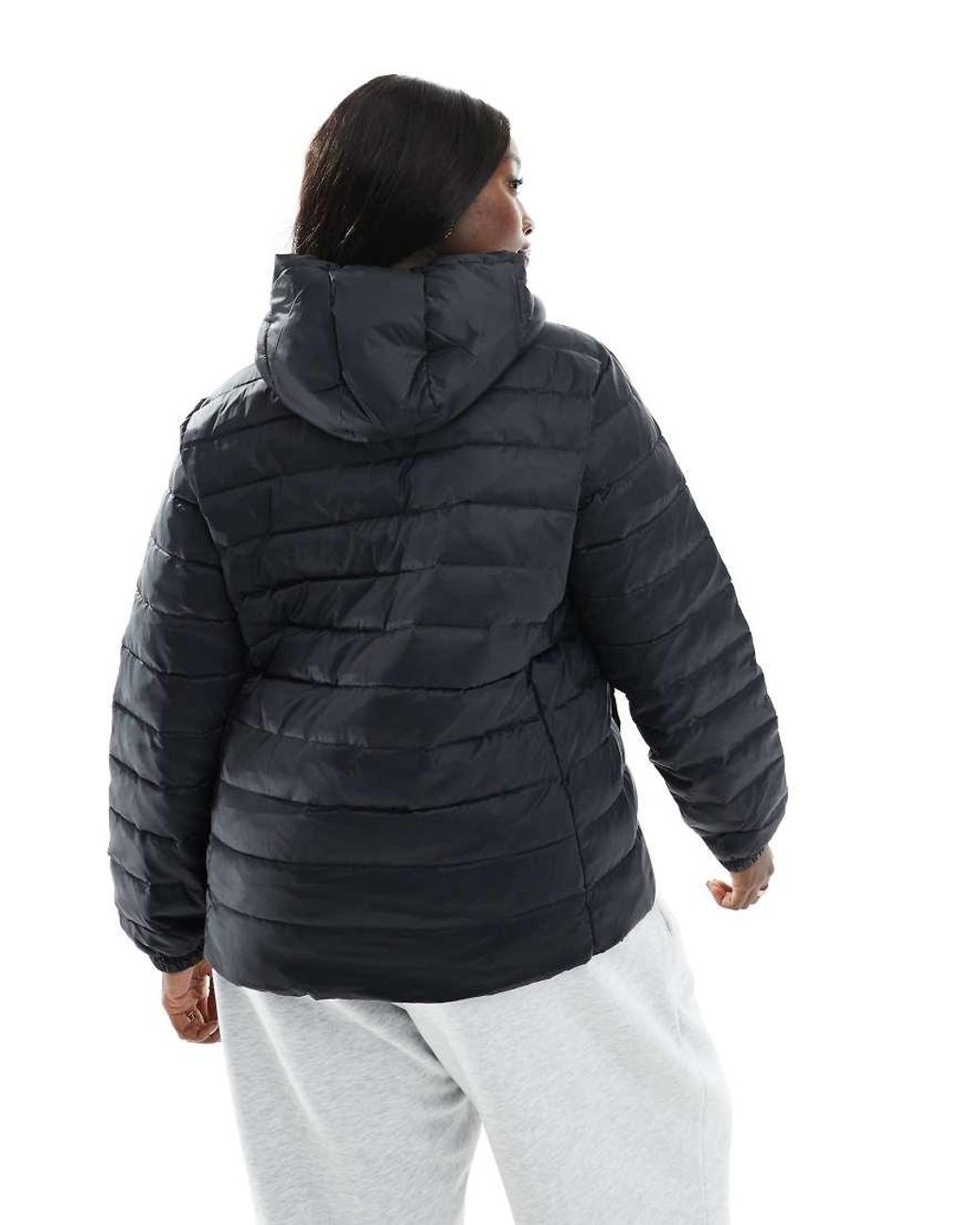 ONLY Black Hooded Puffer Jacket