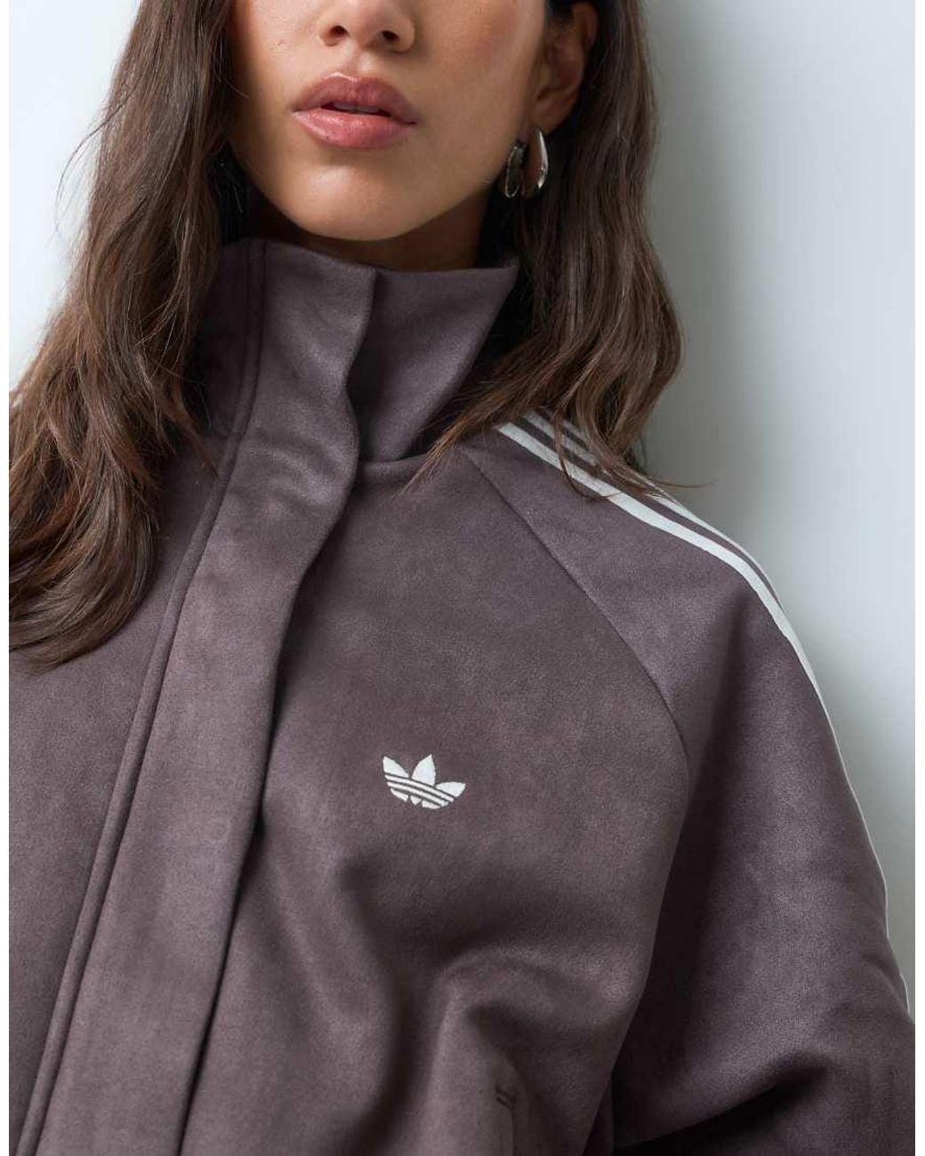 Adidas Originals Blue Faux Suede Track Jacket