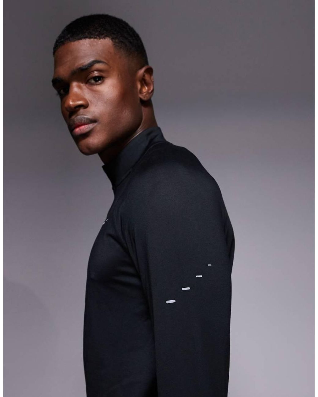 Nike Blue Stride Dri-fit Half Zip Longsleeve Top for men