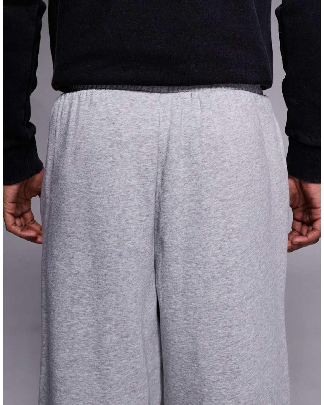 ADPT Gray Loose Fit joggers With Star Logo for men
