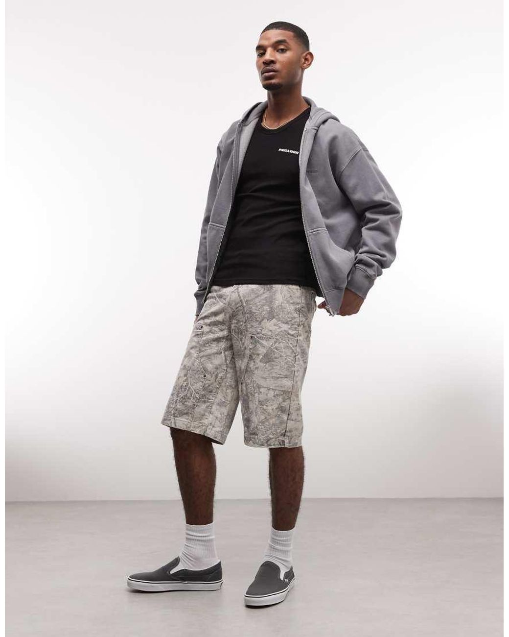 PEGADOR Black Ribbed Logo Vest for men