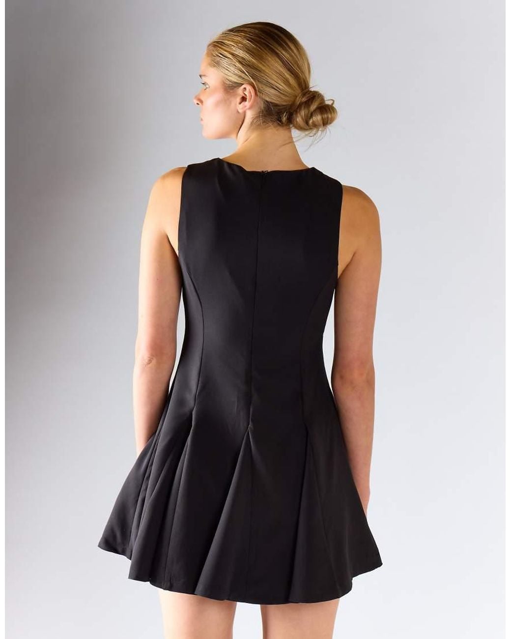 Glamorous Black Tie Front Dress