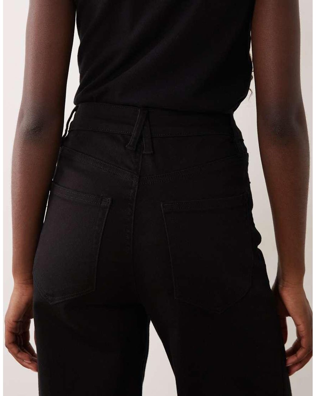GOOD AMERICAN Black Good Waist Palazzo Never Fade Jeans