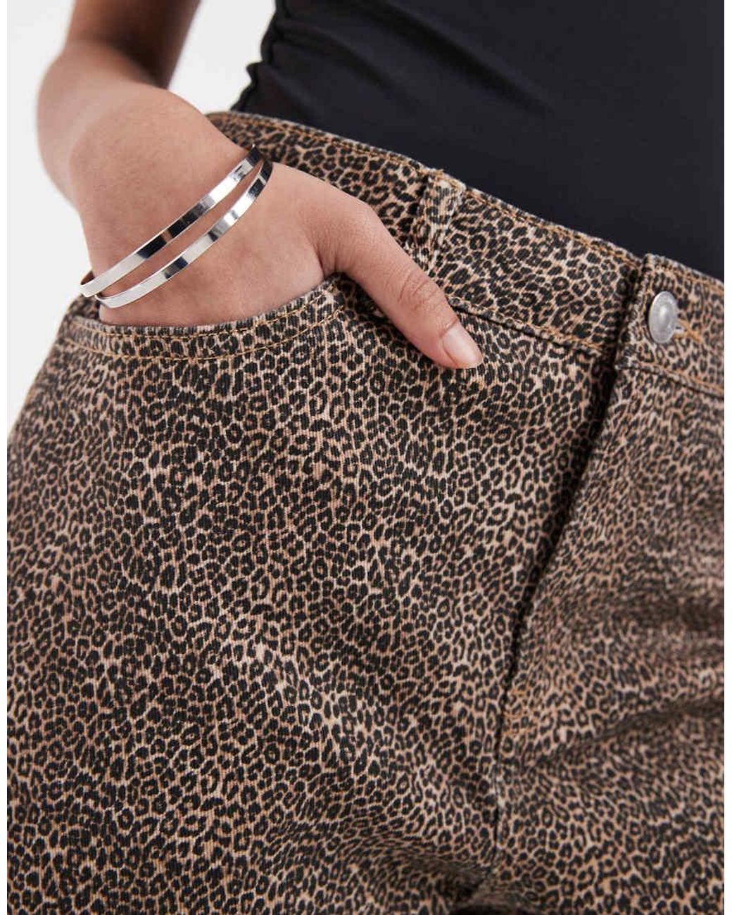 Pieces Brown Longline Denim Shorts