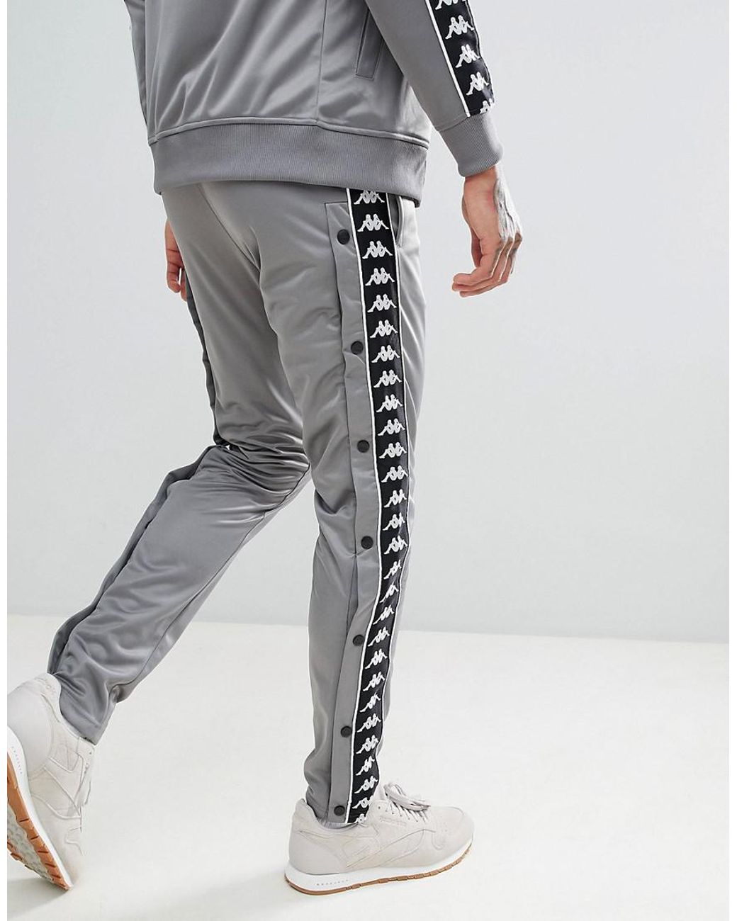 udvikle Kompliment kampagne Kappa Joggers With Side Taping In Gray for Men | Lyst