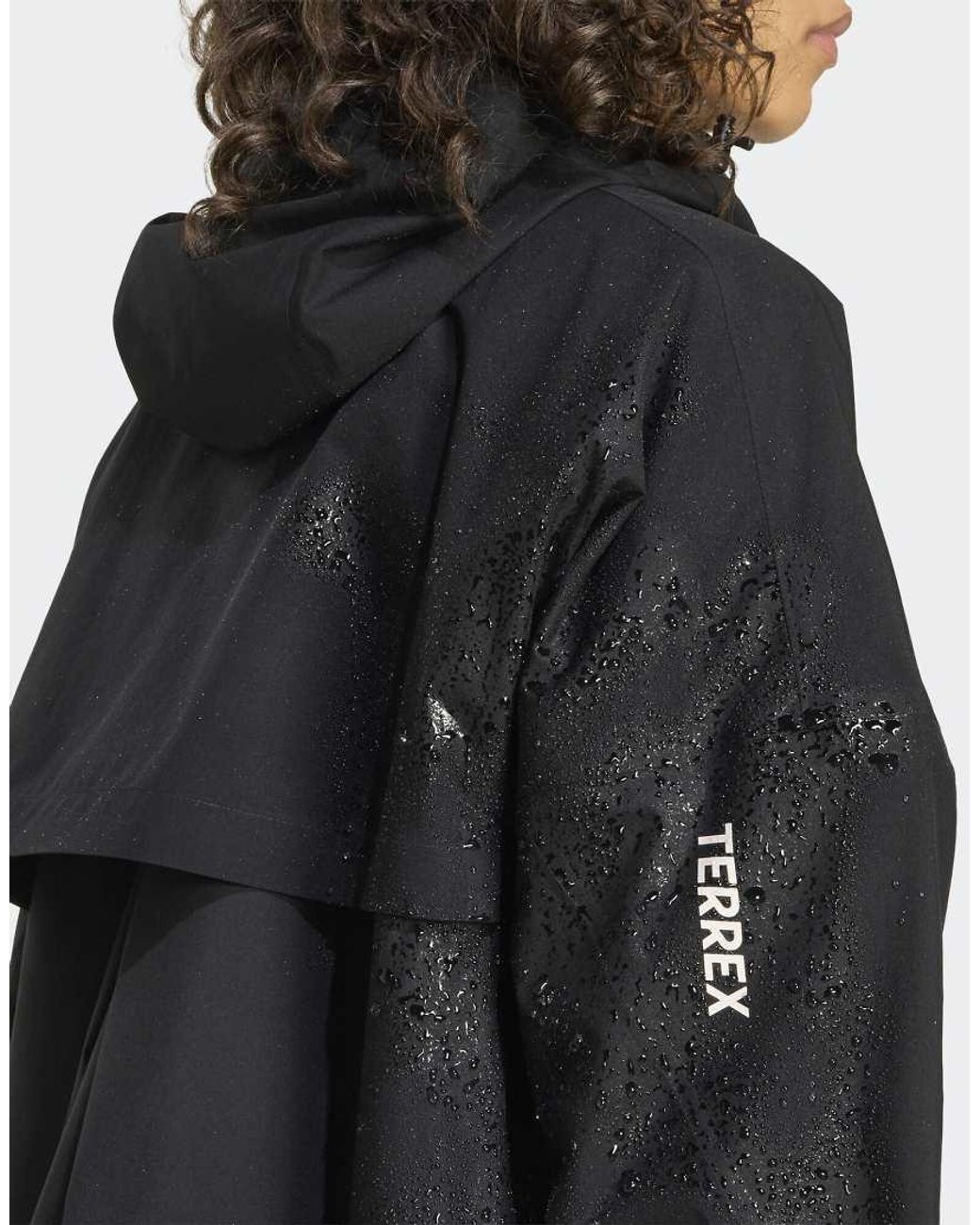 Adidas Originals Black Terrex Multi 2 Layer Climaproof Rain Parka Jacket