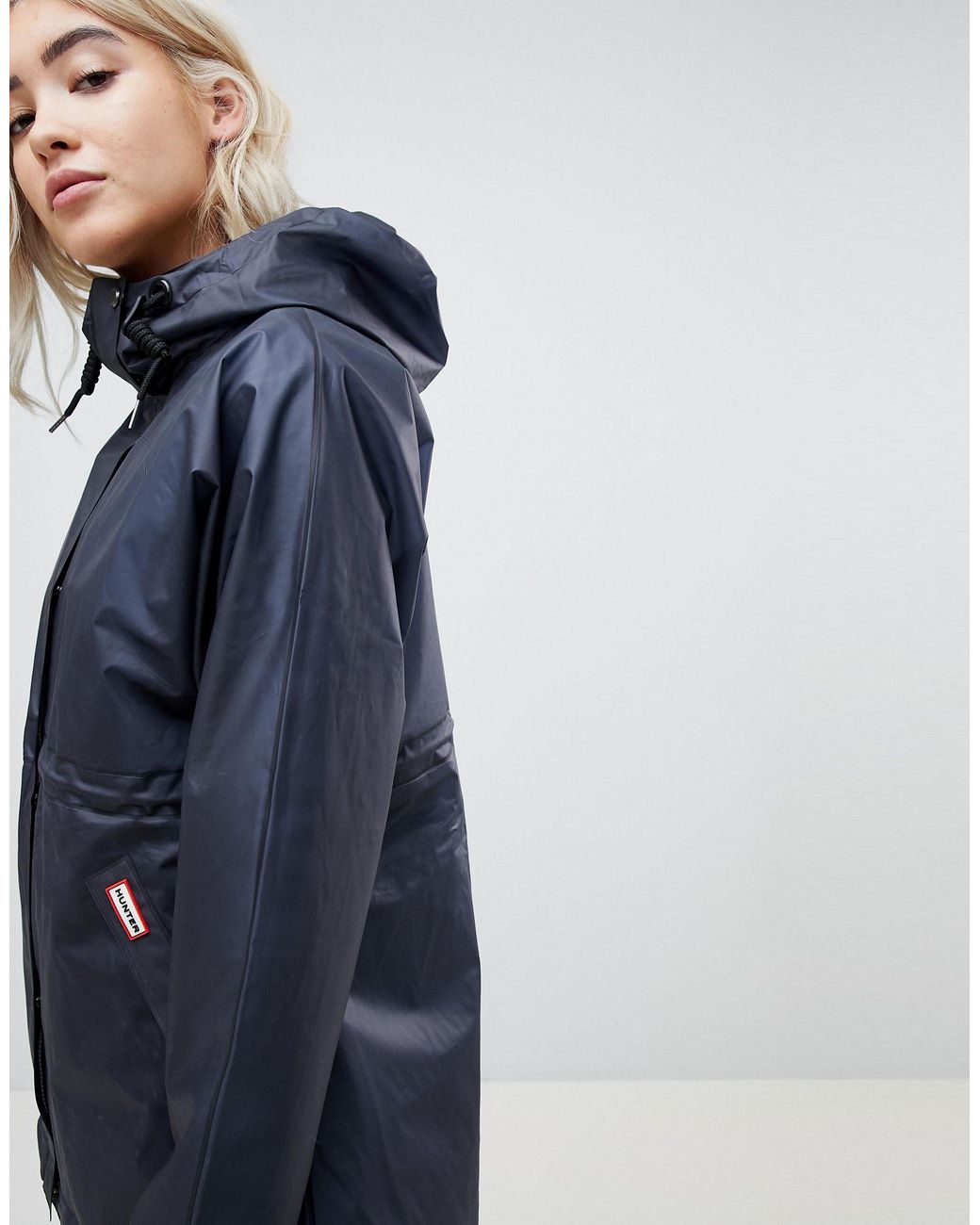 HUNTER Womens Original Raincoat in Navy 