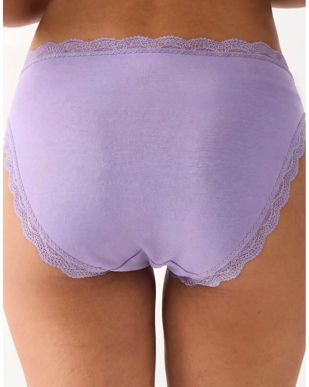 Stripe & Stare Blue Mid Rise High Leg Knicker Four Pack