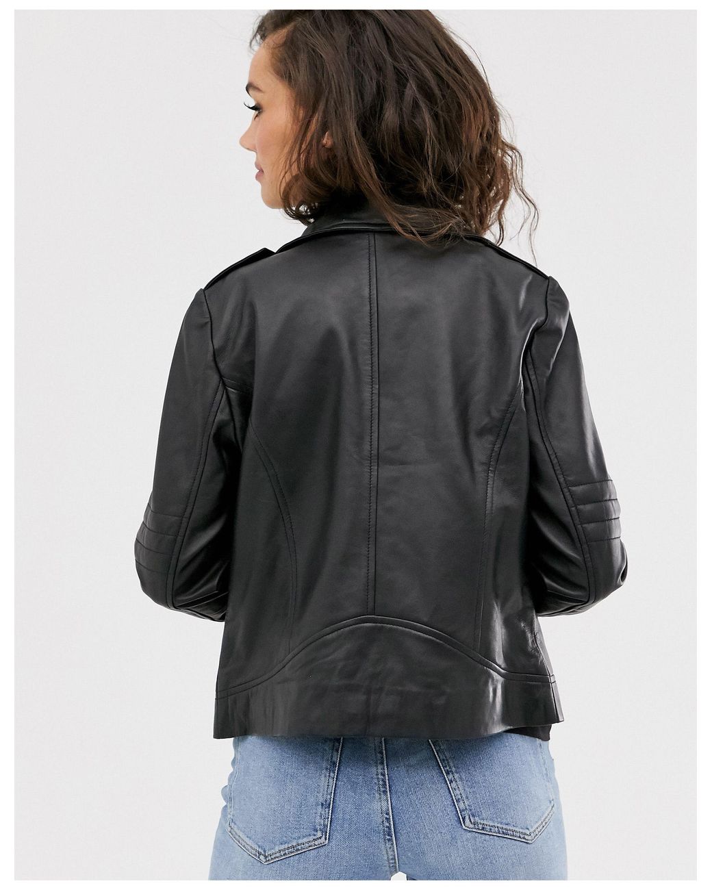 yas tall leather jacket