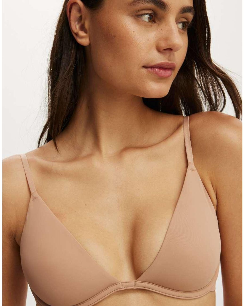 Cotton On Natural Plunge Underwire Bra