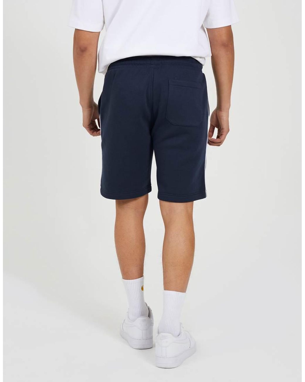 Brave Soul Blue Side Stripe Drawstring Jersey Shorts for men
