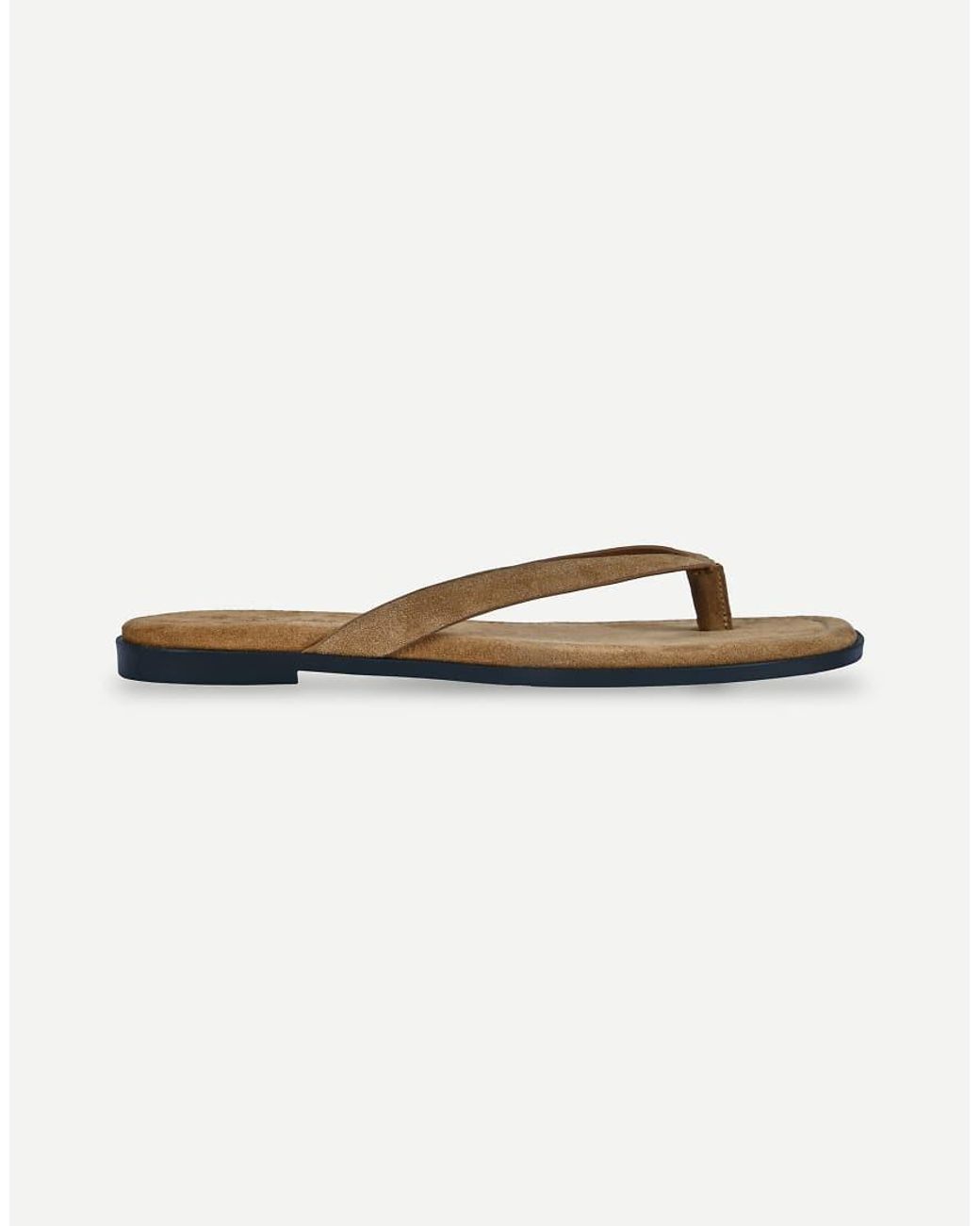 OFF THE HOOK Brown Freya Toe Flat Thong Sandals