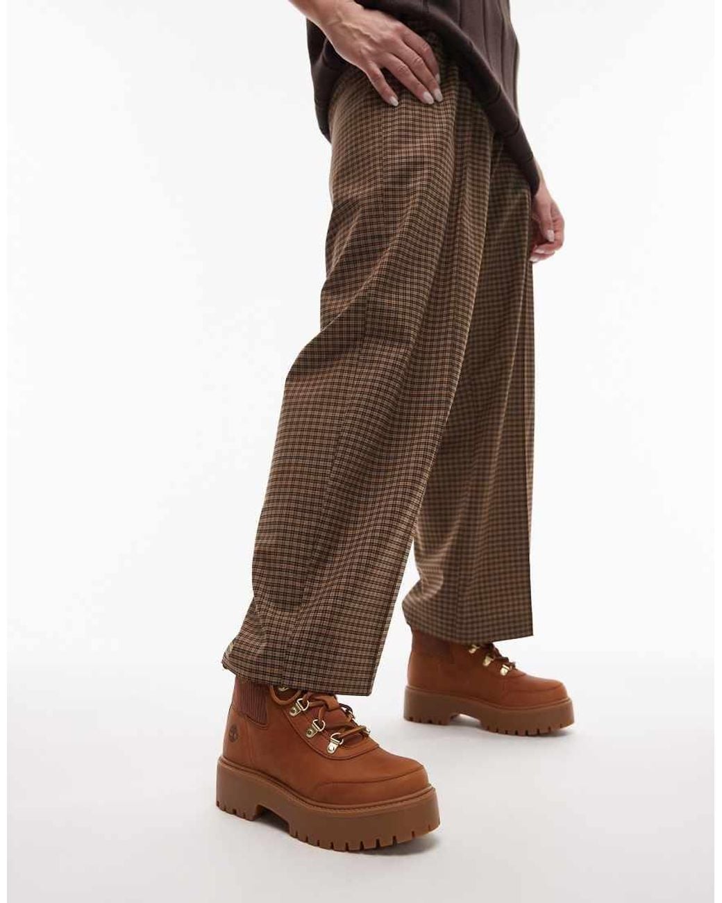 Timberland Gray Stone Street Lace Up Platform Boots