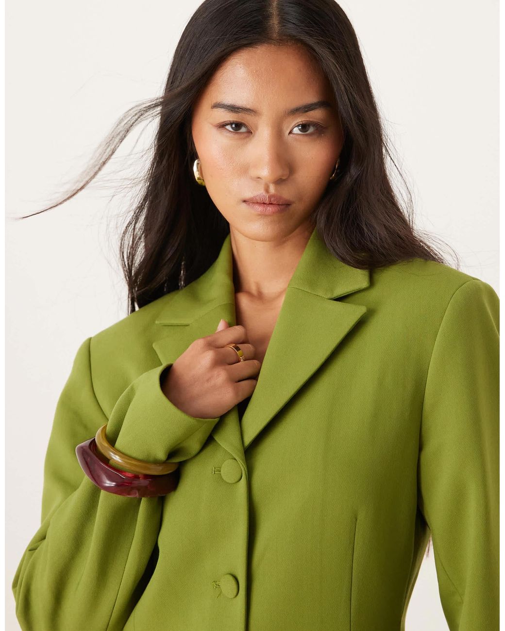 Blazer ajusté élégant ASOS en coloris Green