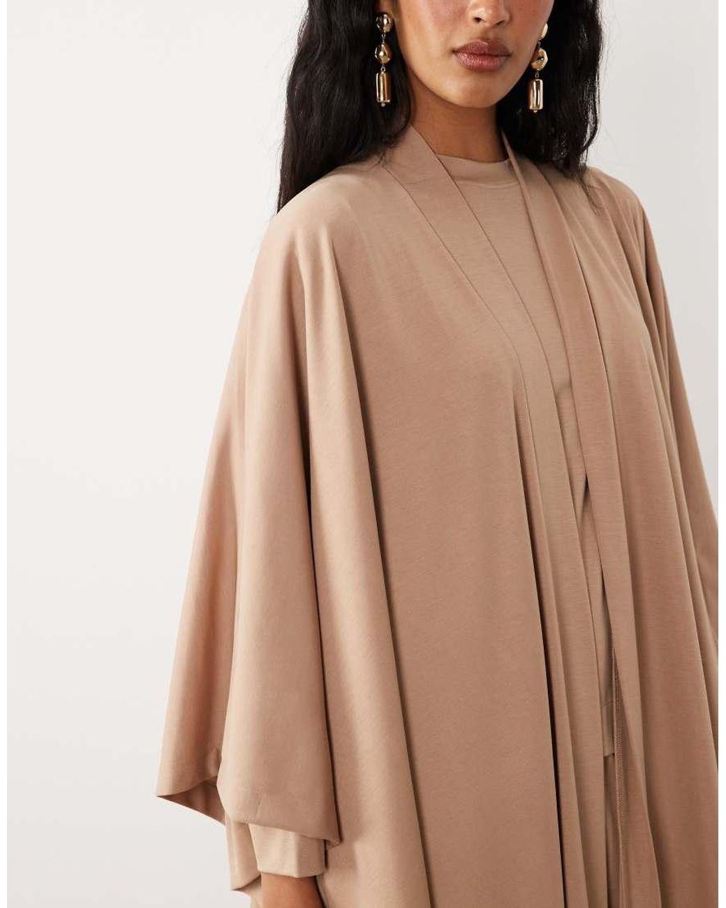 Iyal Natural Modal Blend Maxi Kaftan Abaya Co-ord