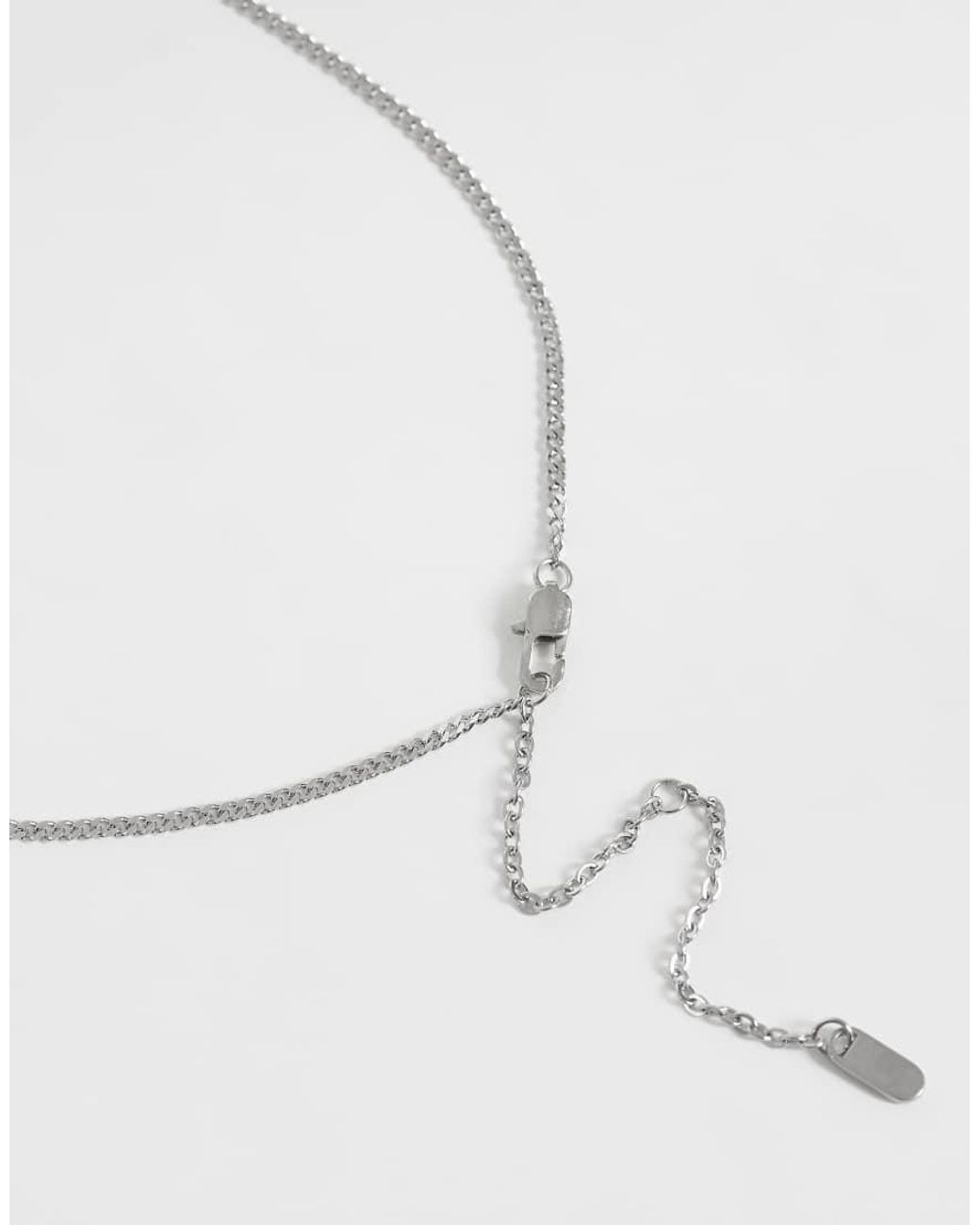 ASOS White Waterproof Stainless Steel Snake Pendant Necklace for men