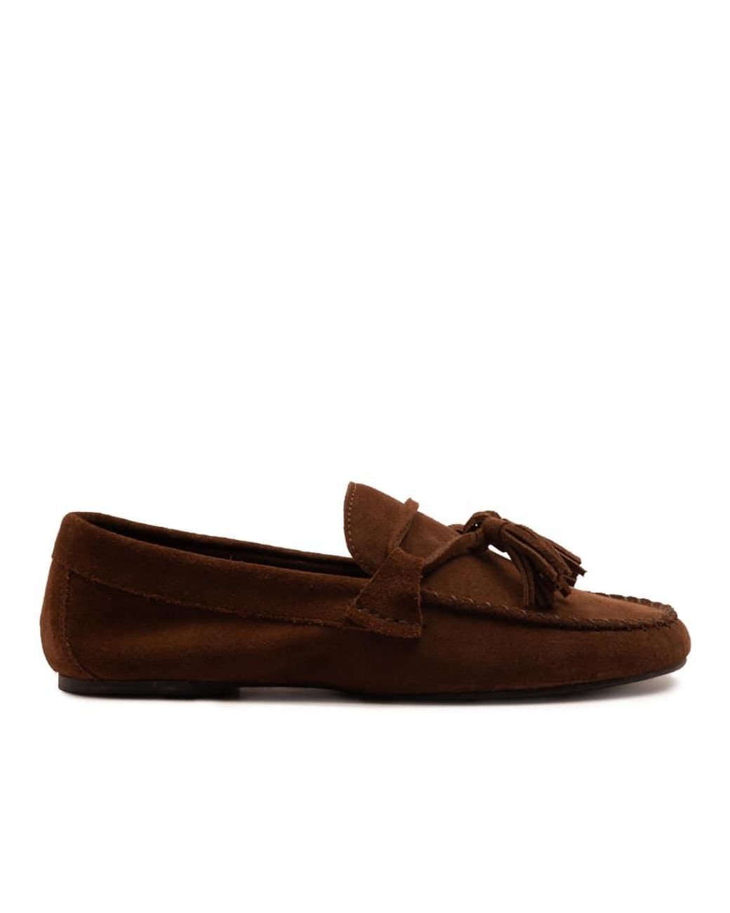 OFF THE HOOK Brown Walbrook Suede Leather Tassel Loafers