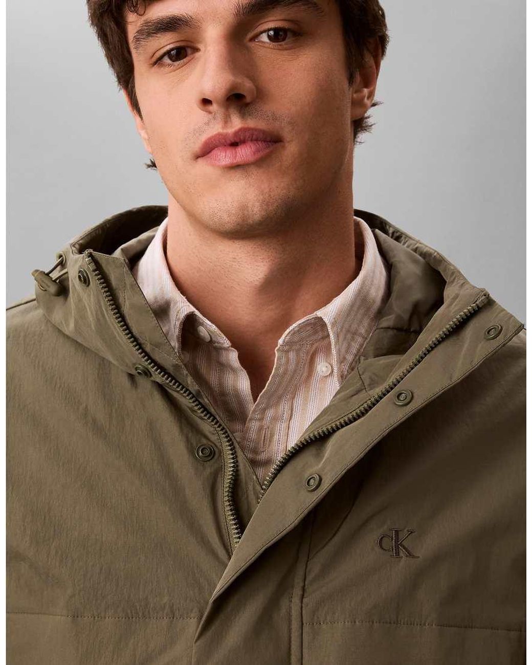 Calvin Klein Multicolor Nylon Windbreaker With Hood for men