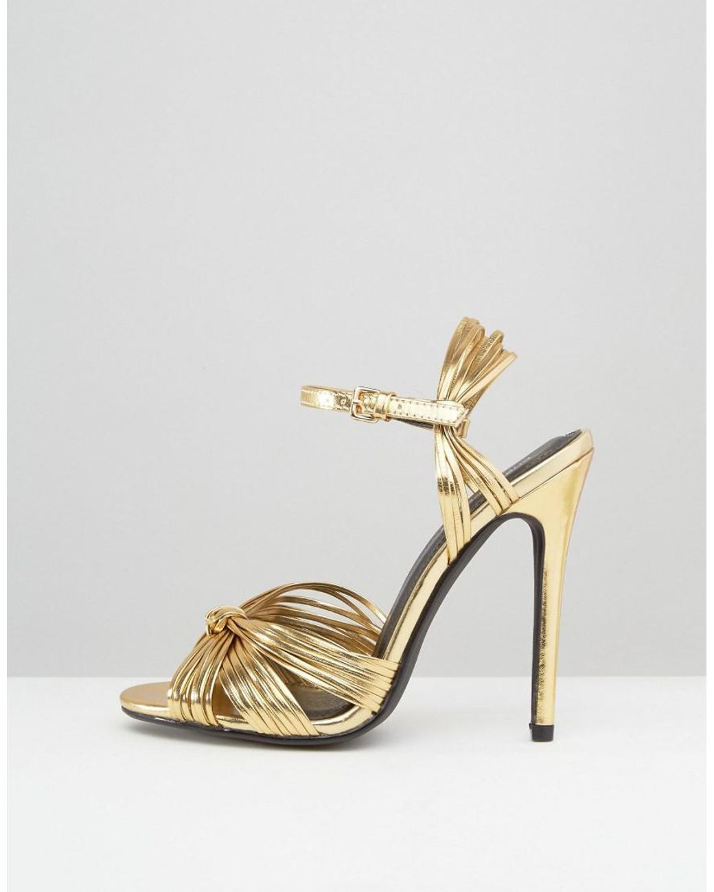 Giambattista Valli: Yellow Jaipur High-Heeled Sandals With Gold Heel -  Luxferity