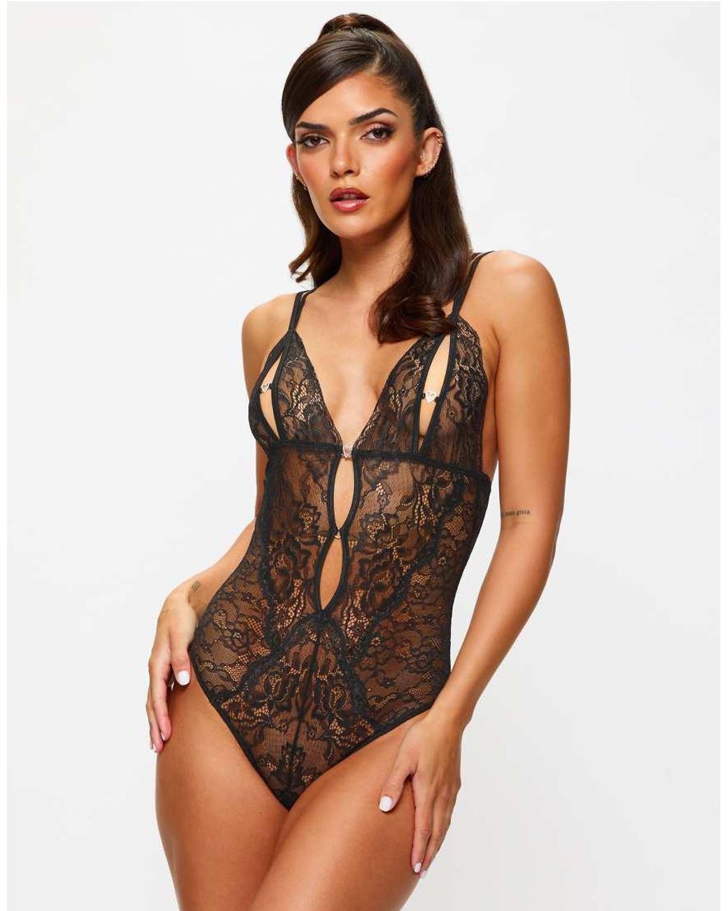 Ann Summers Black Diamond Heart Crotchless Body