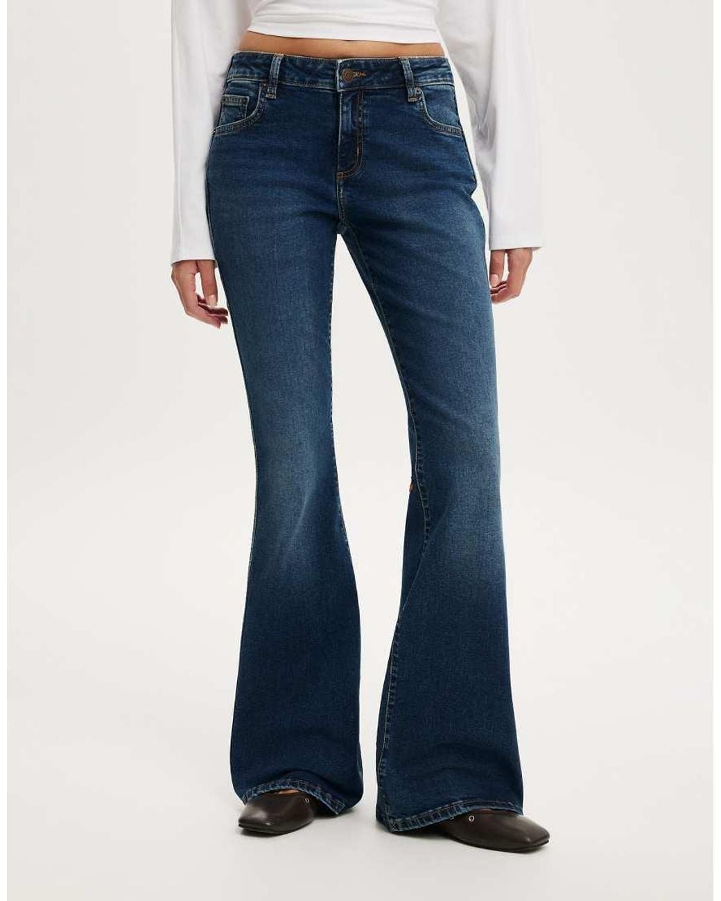 Cotton On Blue Mid Rise Bootcut Jean