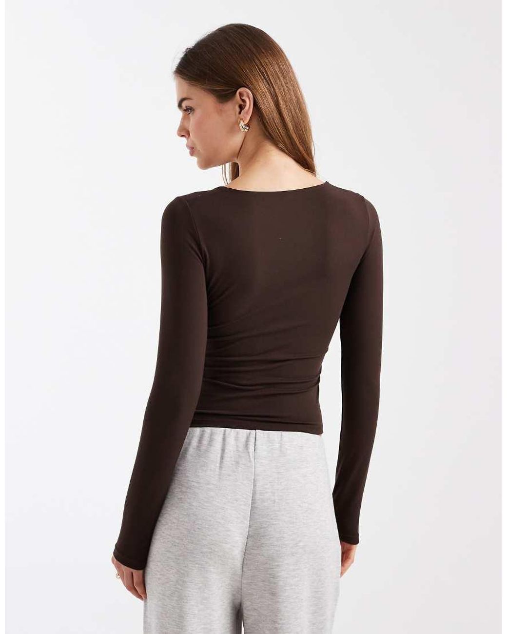 Cotton On Black Active Ultra Soft Scoop Neck Long Sleeve Top