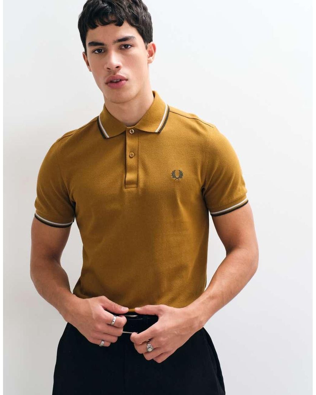 Fred Perry Natural Twin Tipped Polo Shirt for men