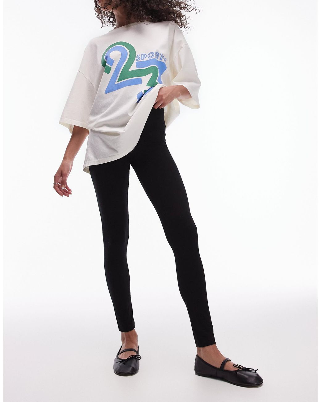 TOPSHOP Basic Ankle Length legging in White Lyst UK
