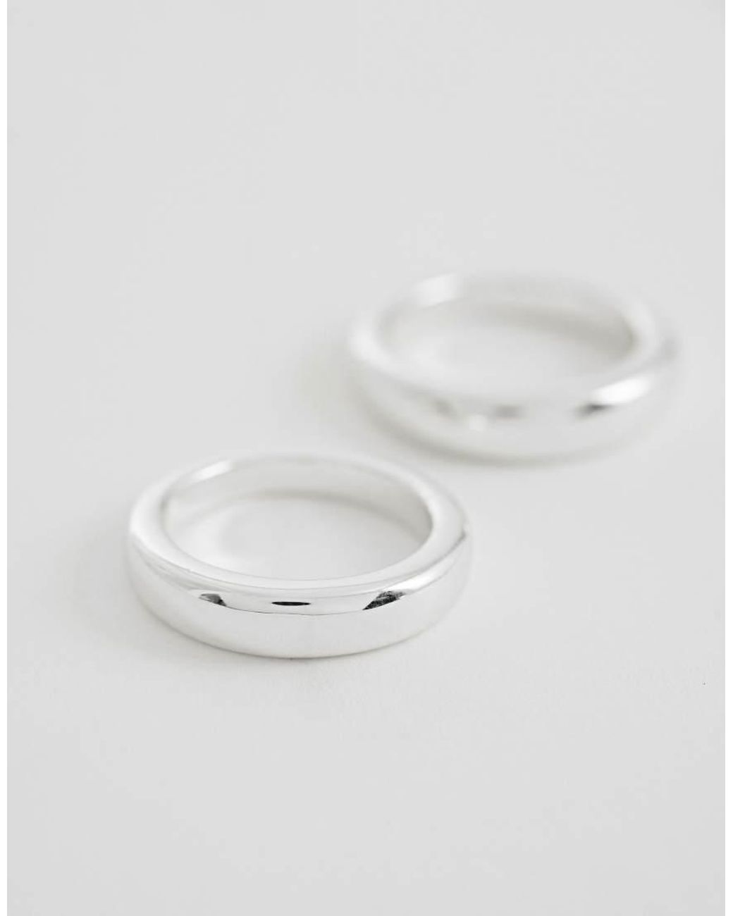 & Other Stories White Double Stacking Ring