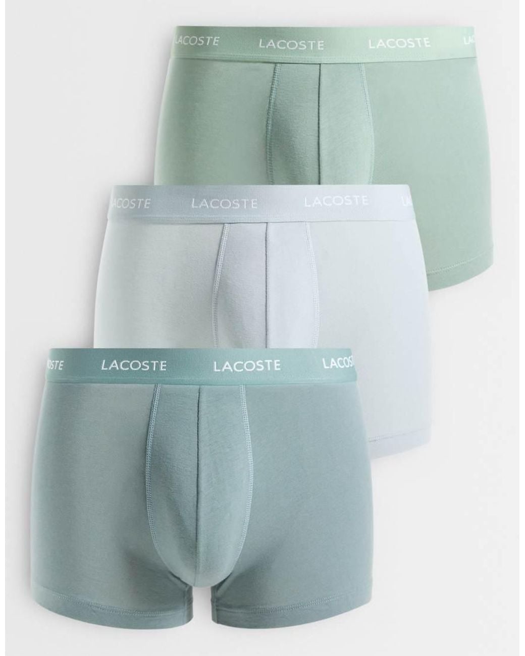Lacoste Set Van 3 Trunks Van Stretchkatoen in het Green voor heren