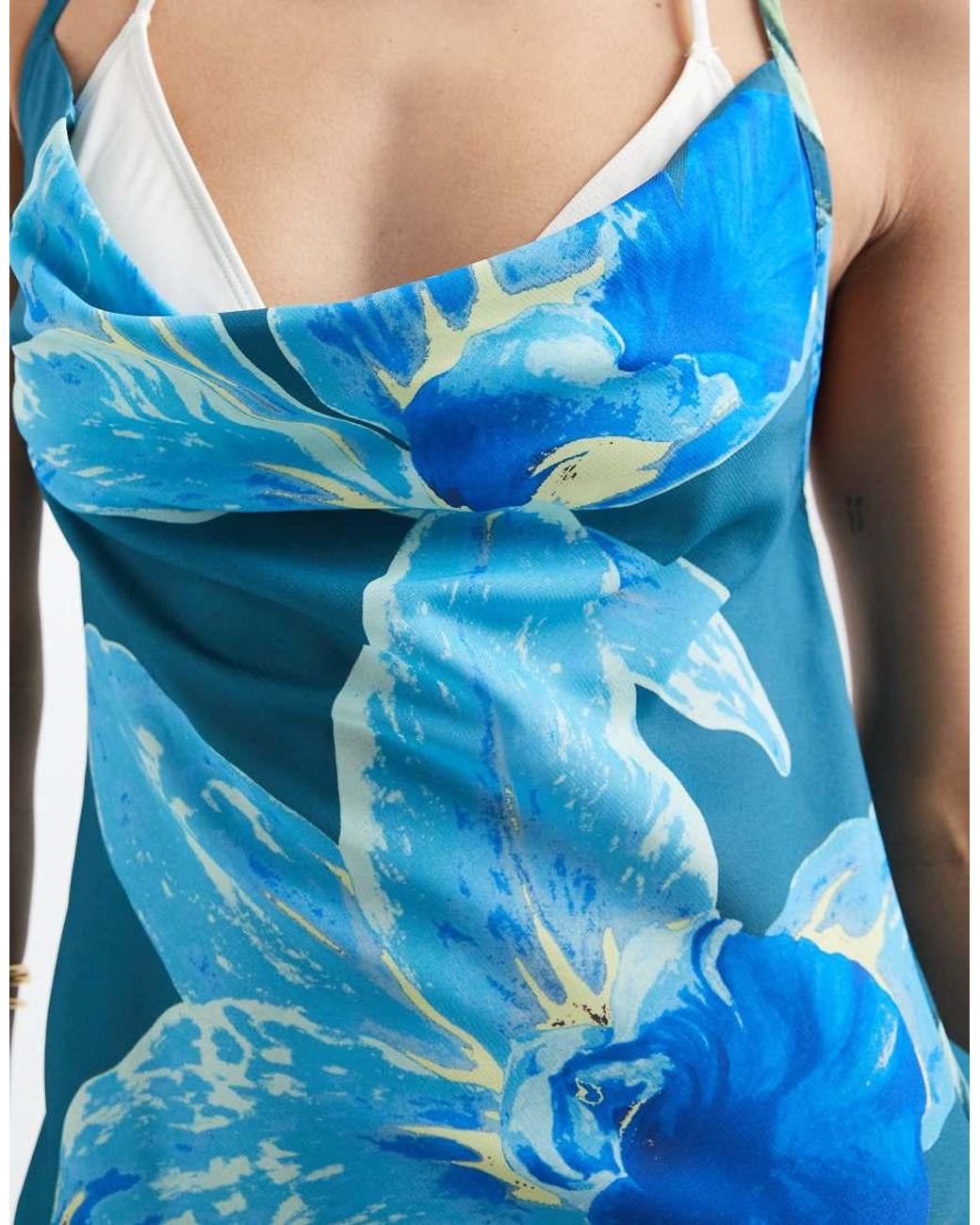 Aray Blue Sheer Maxi Beach Dress
