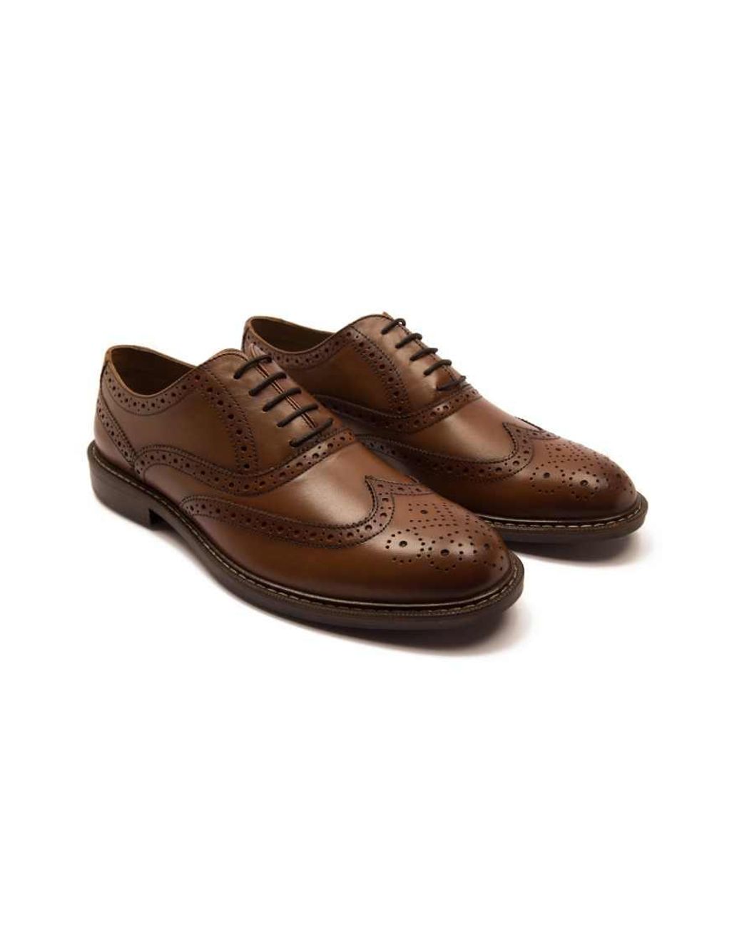 Thomas Crick Brown 'Waldew' Leather Oxford Formal Lace-Up Shoes for men