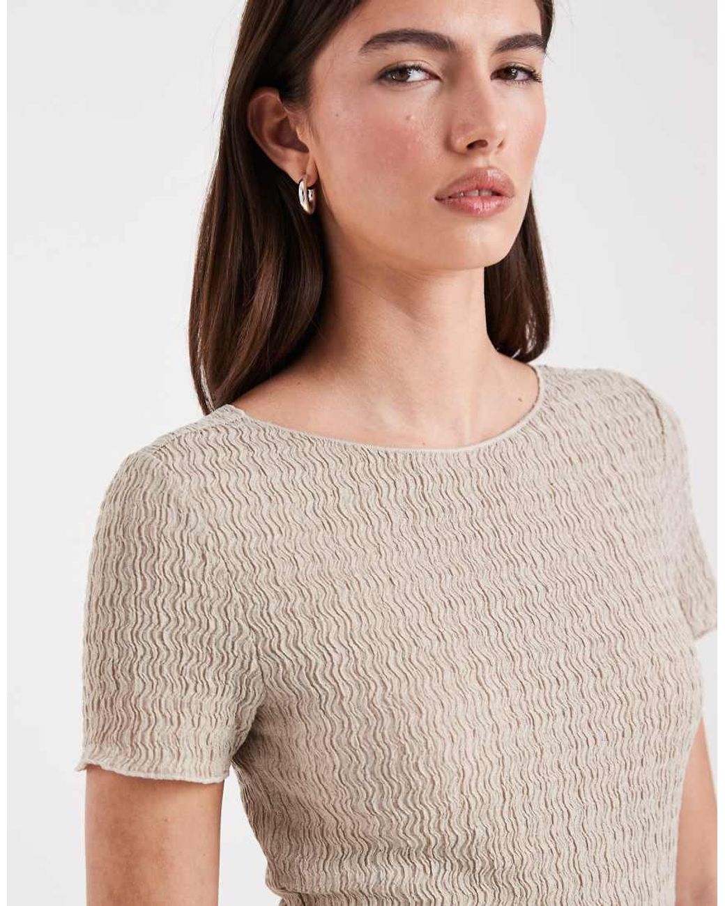 ONLY Natural Textured Top Co-ord