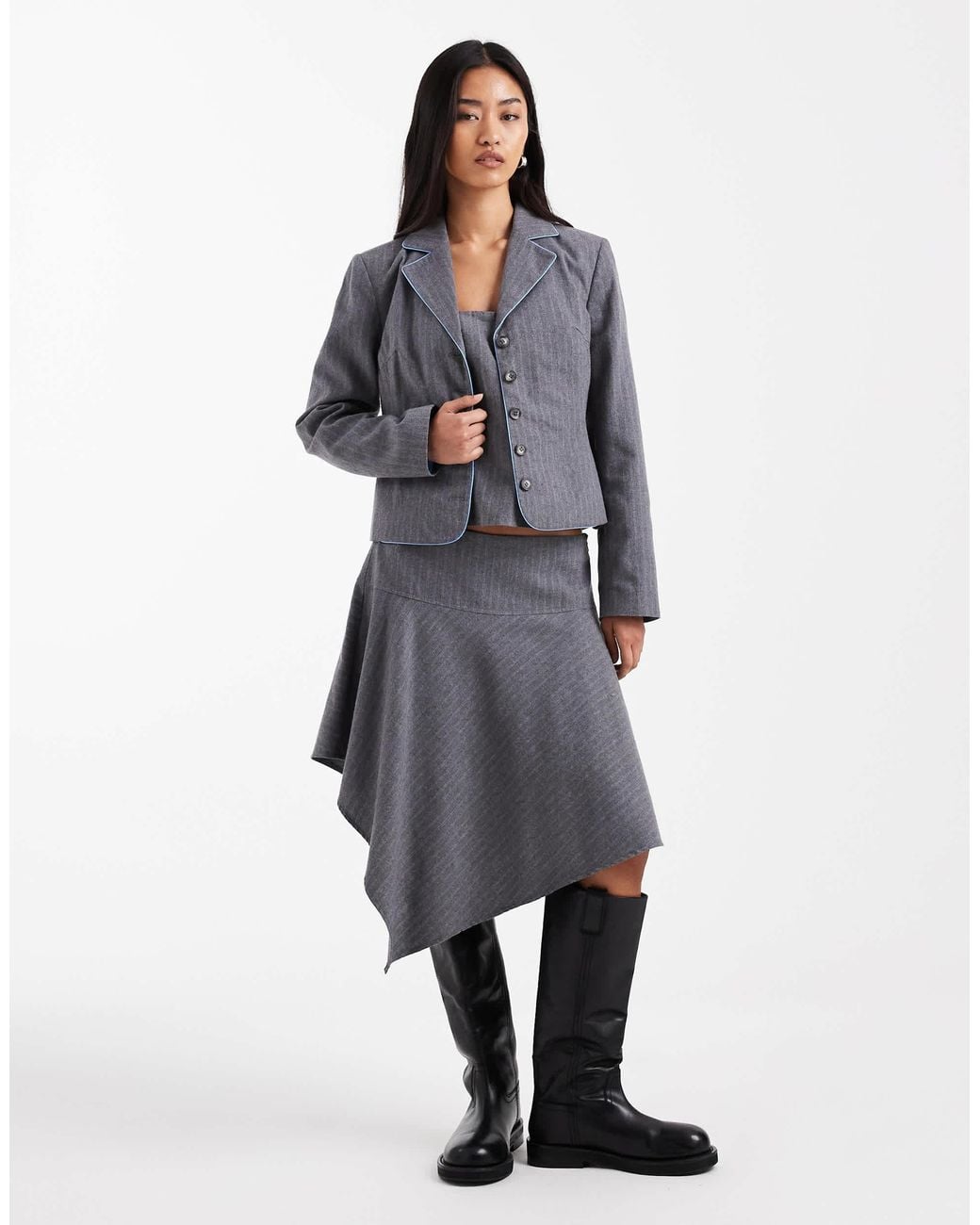 Collusion Blue Midi Skirt