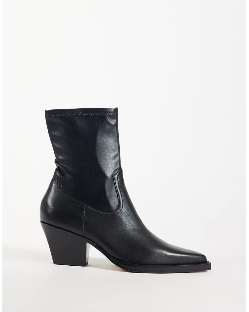 Dolce Vita Black Rutger Western Mid Ankle Boots