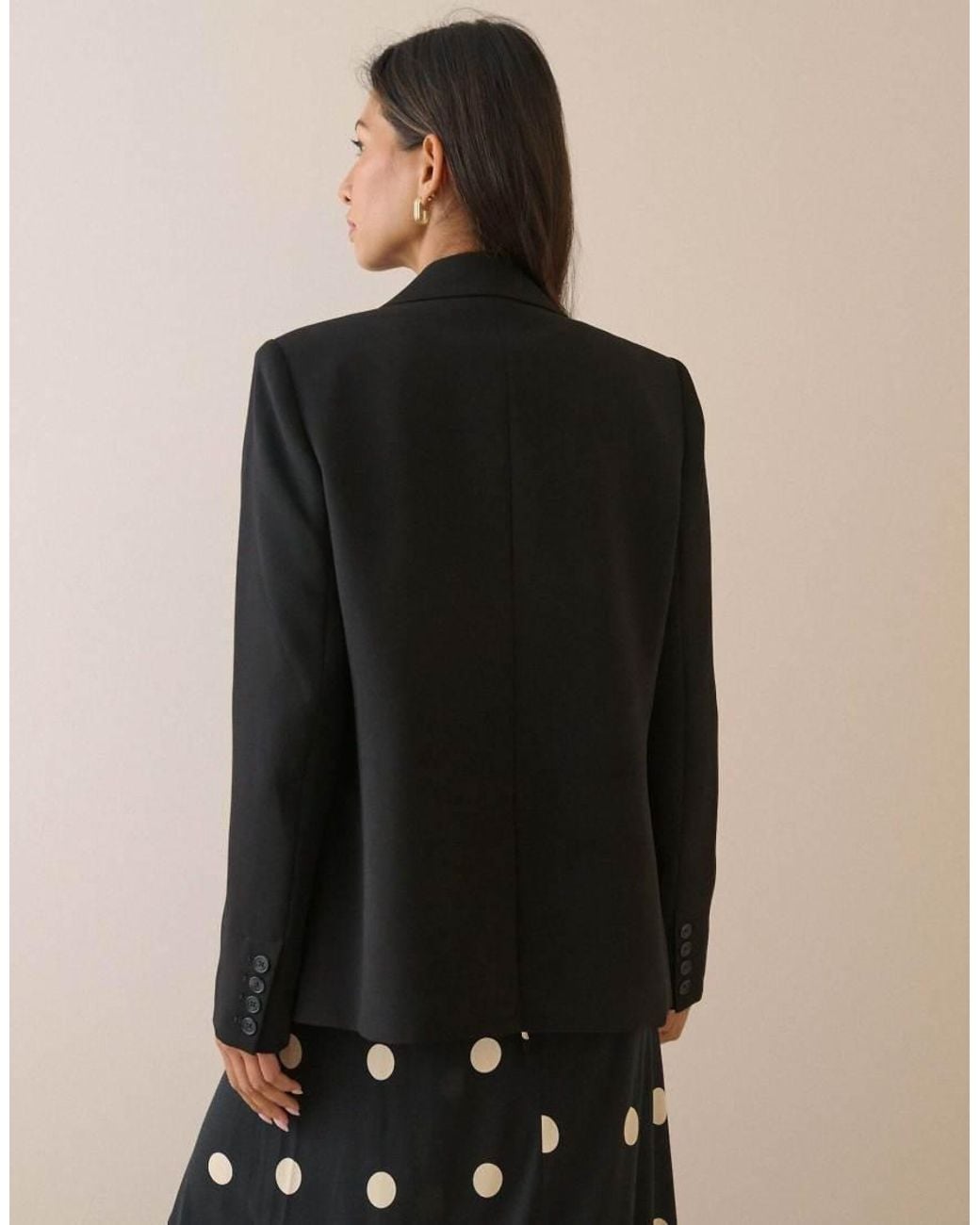 Nobody's Child Black Double Breasted Alicia Blazer